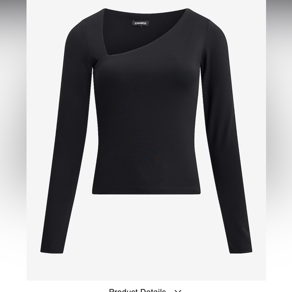Express Black Asymmetrical Women's Top - Picture 2 of 5
